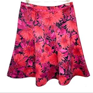 Vintage Notations Fit Flare Floral Skirt Y2K Size M